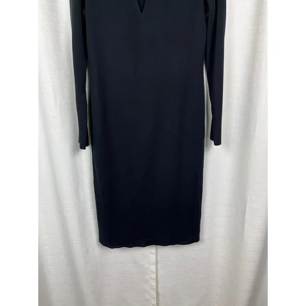 Misook Black Shift Long Sleeve Midi Dress Sz.XS - Image 3