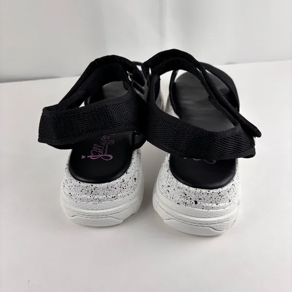 Jellypop VENTURE Black Comfort Fit Platform Sandals Women's Size 8 NIB Speckled - Image 3