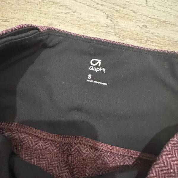 Gap High-Waisted Purple CozeCore Herringbone 7/8 Leggings Size Small - Image 4