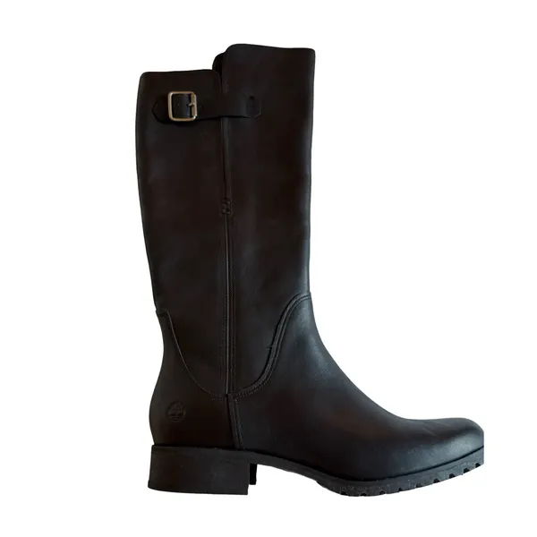 Timberland Boots Womens Size 11 Black Leather Knee High Riding Boot Side Zip - Image 7