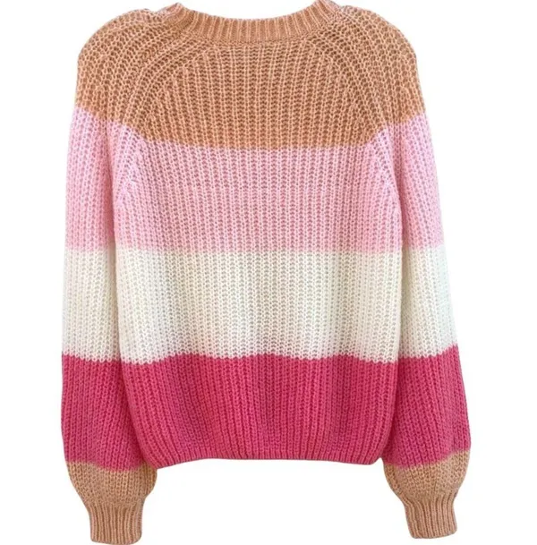 Princess Polly Willow Colorblock Balloon Sleeve Wool Blend Oversized Sweater - Image 3