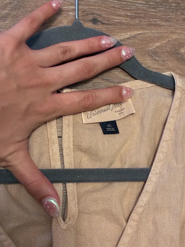 Universal Threads Beige Cut-Out Back Linen Jumpsuit | XS - Image 3