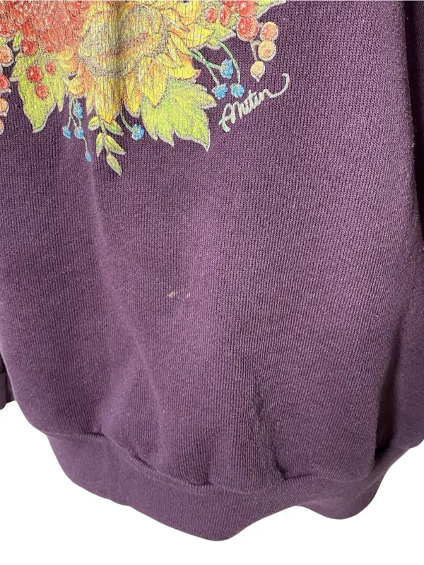 VINTAGE DECOTEX Bird Mouse Flowers Granny Sweatshirt - Image 4