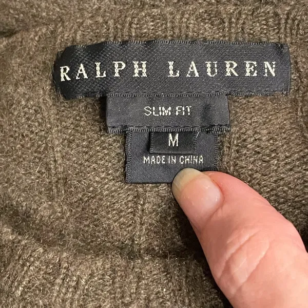 Ralph Lauren Green cashmere cable sweater - Image 3