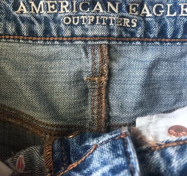 Y2k American Eagle Outfitters Button Fly Floral Denim Skirt G19 - Image 6