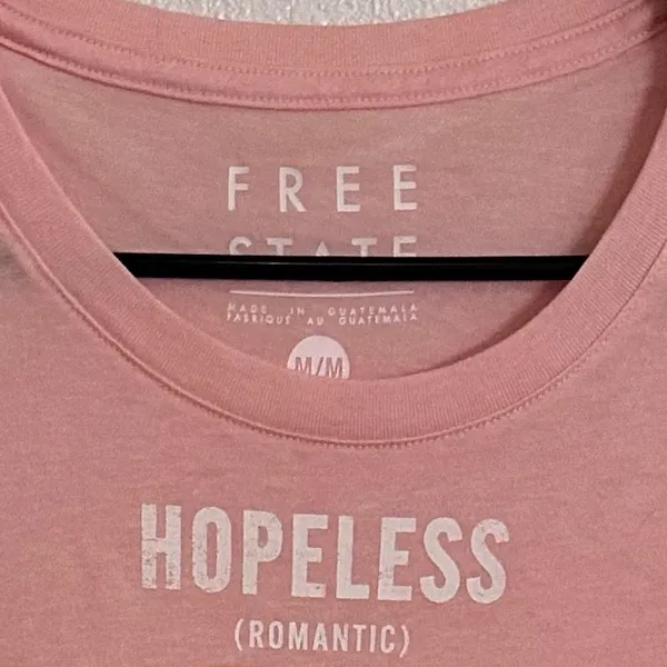Free State Hopeless‎ Romantic Graphic T-Shirt Size Medium - Image 7