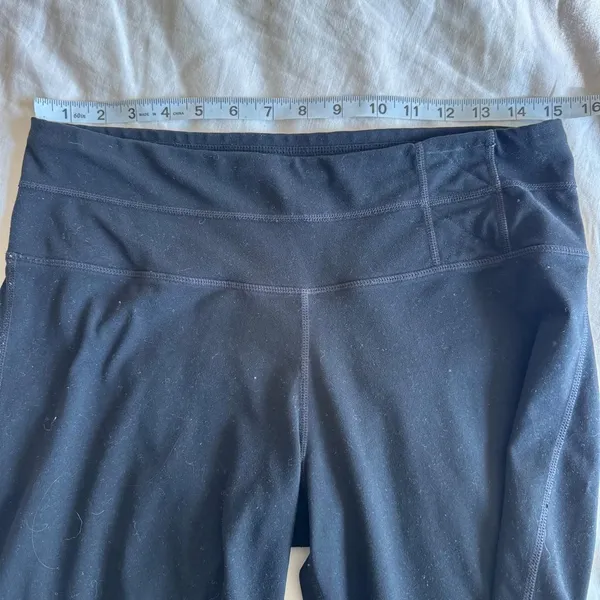 Vintage Y2K prAna Black Cropped Flare Yoga Pants Leggings L Low Rise 00s - Image 5