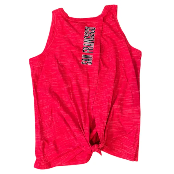 NFL Women's Large San Francisco 49ers Red Marathon Open Back‎ Tie Back Tank Top - Image 2