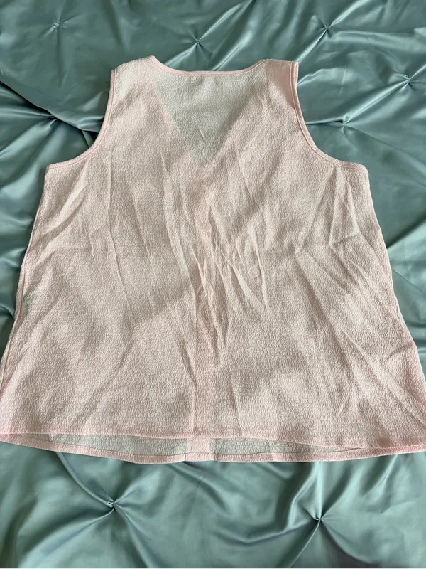 Soft Light Pink Sleeveless Tank & Shorts Pajama Set - Image 3