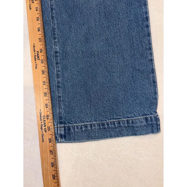 Loft Palmer Wide Leg Jeans Medium Wash High‎ Rise Patch Pocket measures sz 29 - Image 7