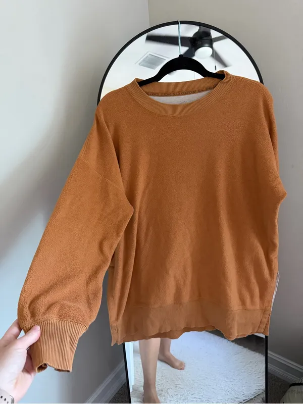 Aerie Rust Orange Crewneck Sweater - Image 2
