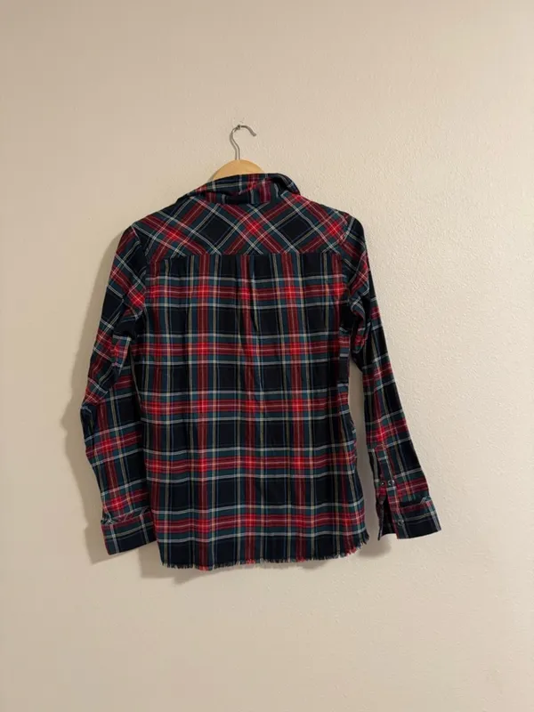 Eddie Bauer Plaid Button-Up Shirt - Red & Green - Image 3