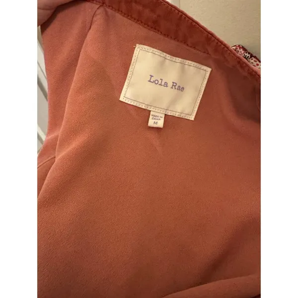 Lola Rae Gemma Tencel Bomber Jacket Burnt Orange Medium - Image 3