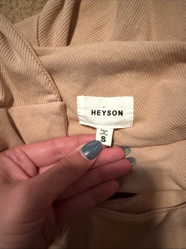 Heyson Criss Cross Halter Top Tan - Image 3