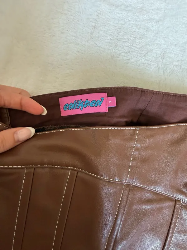 Edikted Corset Leather Top Faux - Image 3