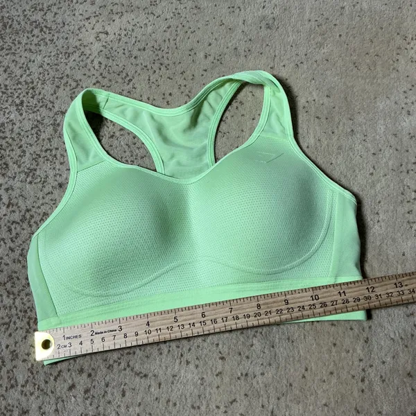 Gymshark Mesh Racerback Sports Bra Womens S‎ Green Neon Activewear Molded Cup - Image 3