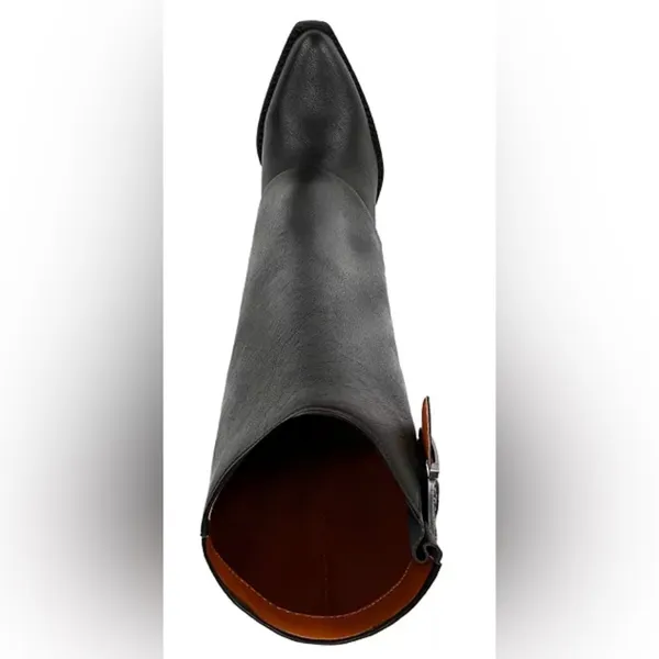 Zodiac Rowena Black Knee High Boots 9M Western Buckle Block Heel NWT - Image 7