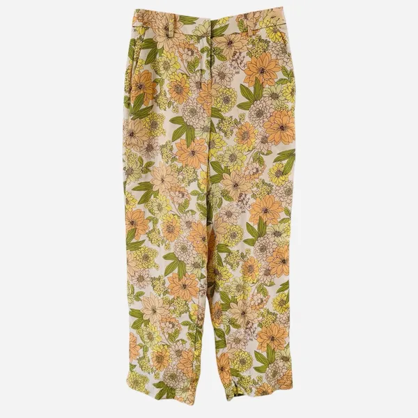 J Crew Drapey Cup to‎ Blend Trouser Pants Womens 2 Zinnia Floral Lined - Image 2