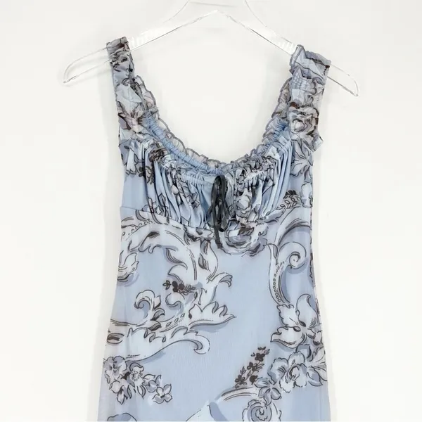 NWT Urban Outfitters Kimchi Blue Bianca Mesh Mini Dress Women's XS Blue Coquette - Image 4