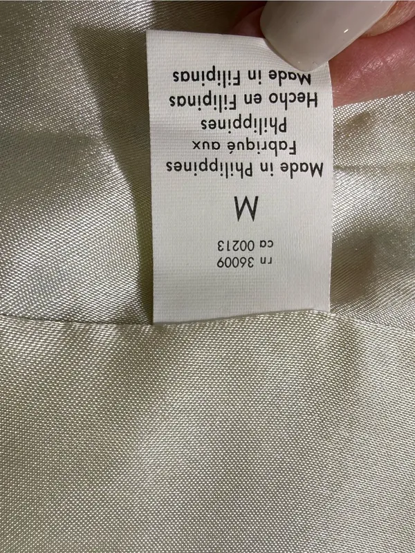 Calvin Klein Wool Blend Cream Plaid Double-Breasted Pea Coat Size Medium - Image 7