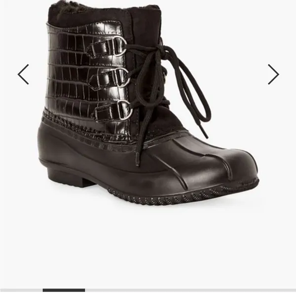 NEW JustFab Ruthford Boot Black Croc - size‎ 7.5 - Image 2