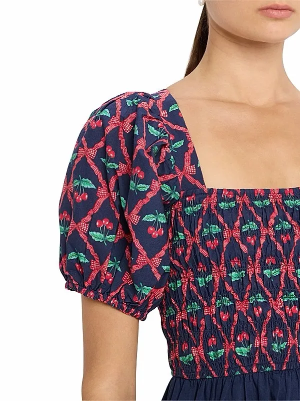 Damson Madder Allegra Puff Sleeve Blouse in Cherry Pie‎ Size 12 - Image 2