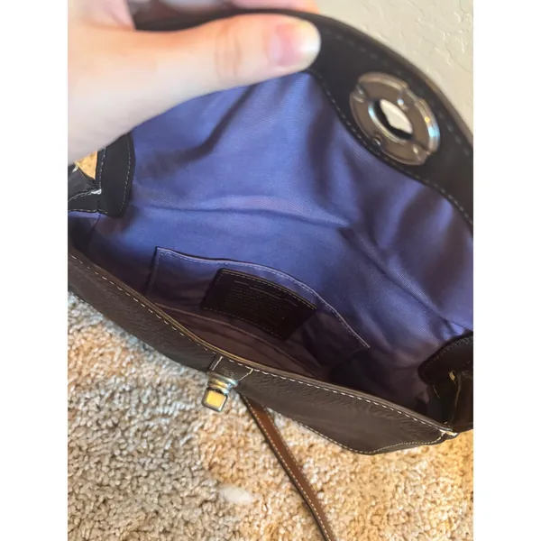 Coach Legacy Crossbody Brown Pebbled Leather Turnlock Flap Bag 10888 Vintage Y2K - Image 4