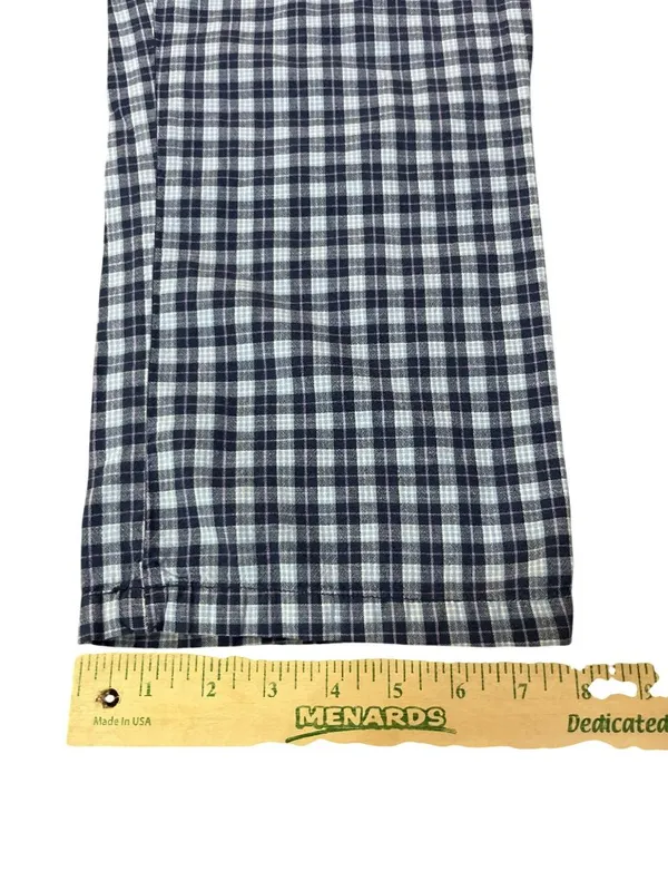 Handmade Navy Plaid Pants Women's XS/Petite Small? Elastic Waist Hand Pockets Us - Image 10