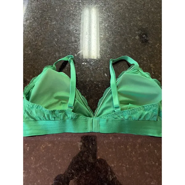 Victoria's Secret PINK VS Green Bralette Lace Sz XL Adjustable Supportive - Image 4