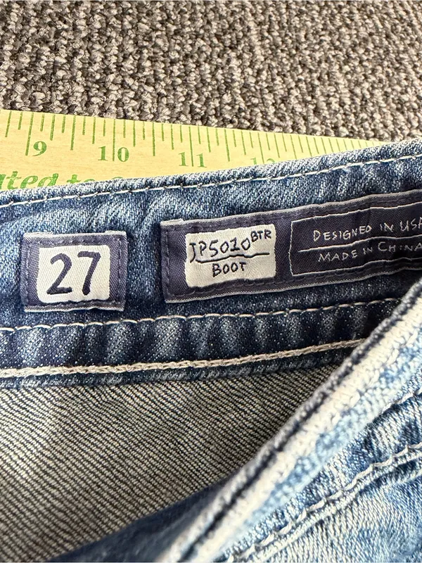 Miss Me Y2K Bootcut Cropped Jeans Women's Size 27 Embellished Rhinestone Studded - Image 2
