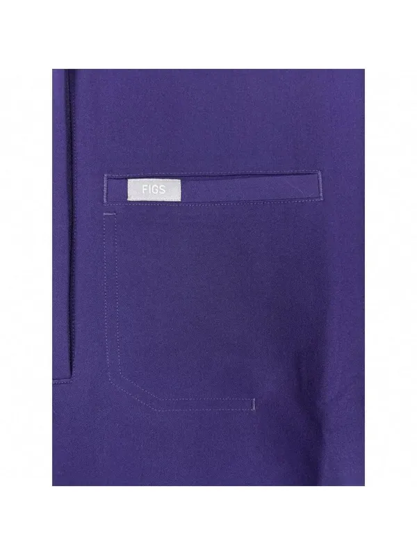 Figs Montex Mock Neck Scrub Top 1/4 Zip Shirt Purple Oversized Uniform XXL 2XL - Image 4