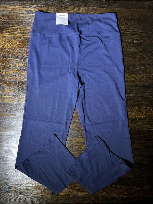 NWT Sonoma Navy Blue Bootcut Legging Yoga Pants XL High Rise - Image 4