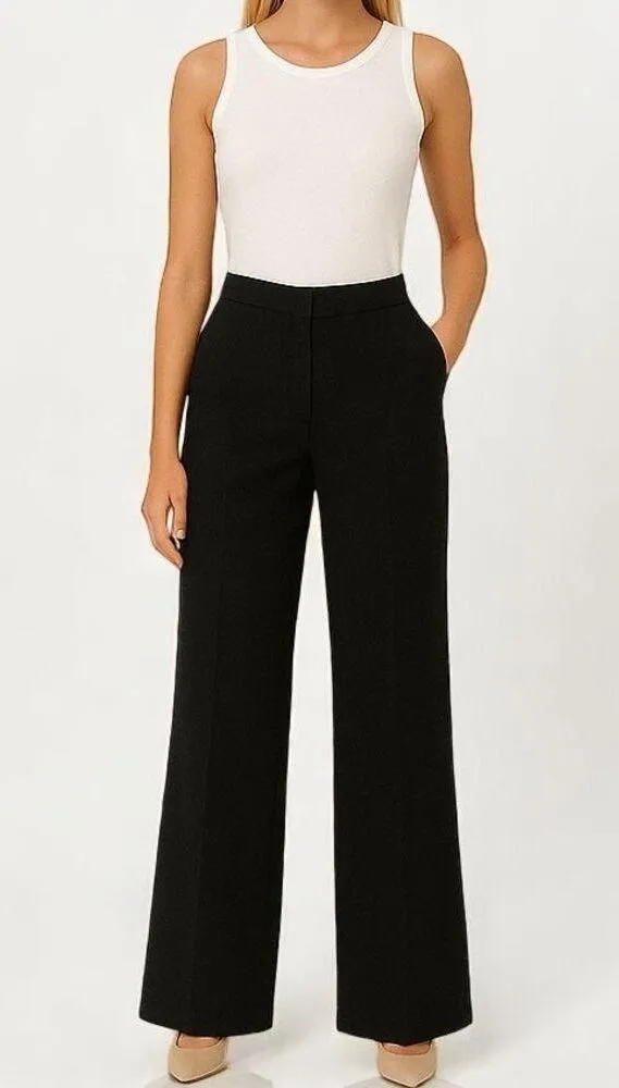 CACHE Vintage 90s Black Wide Leg Dress Pant Trouser Slacks - Image 9