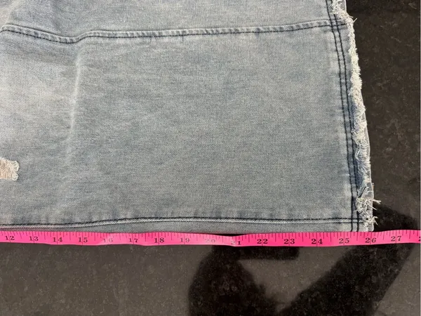 Rosa Clothing Southern Country Distressed Washed Cropped Wide Leg Overalls L - Image 2