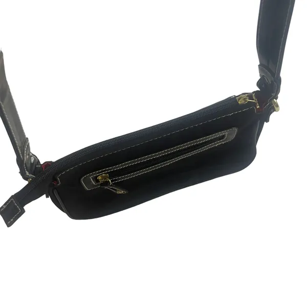 Isaac Mizrahi‎ Black Patent Leather Y2k Small Shoulder Bag Purse - Image 8