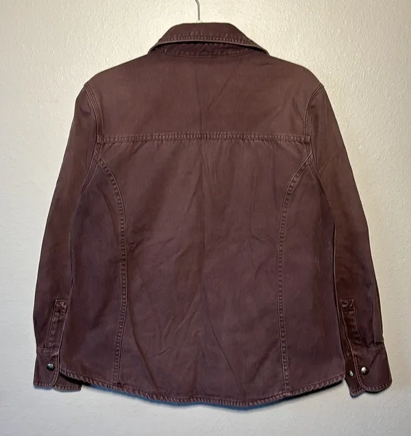 Carhartt Rare Vintage brown canvas flannel lined shirt jacket - Image 7