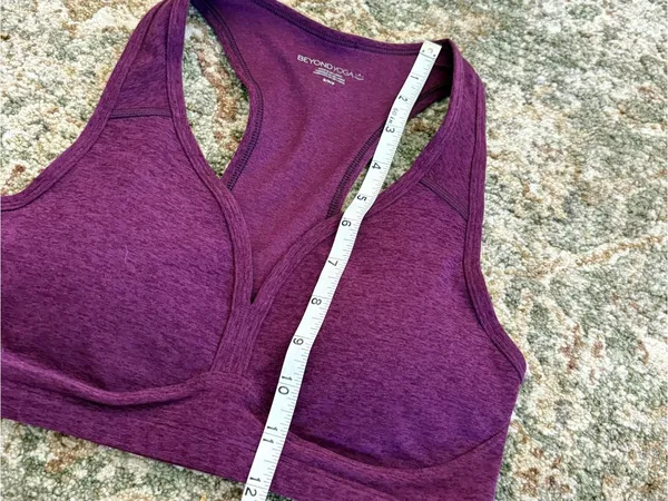 Beyond Yoga Spacedye Lift Your Spirits Bra Small Removable Cups Pink Purple - Image 6