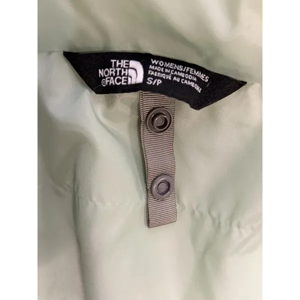 The North Face HyVent Rain Jacket Womens Small Grey White Hooded Shell Coat - Image 9