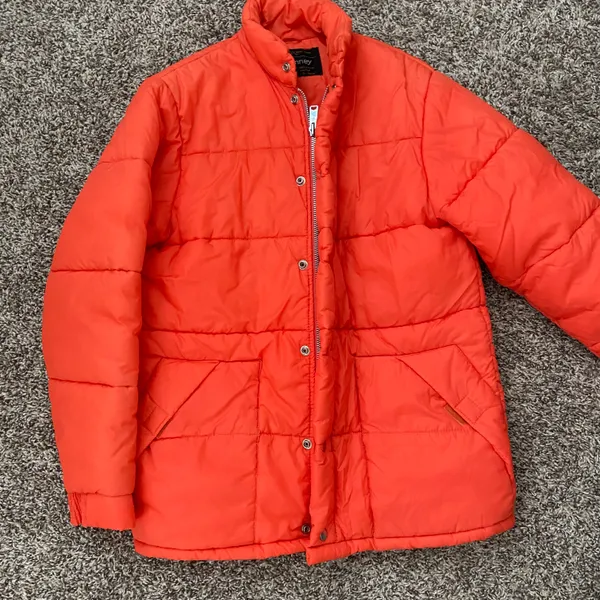 JCPenney Vintage Orange Puffer Coat - Image 2