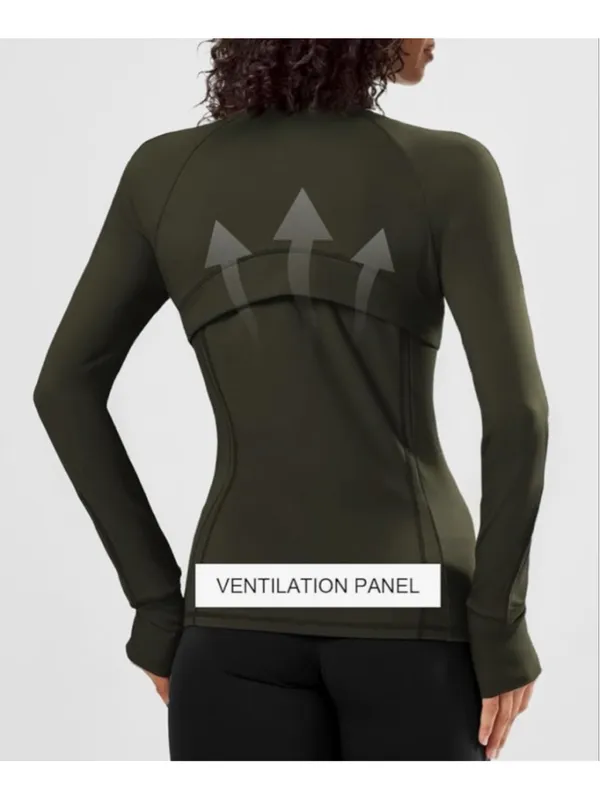 NEW Zip Up Jackets Yoga Gym Top Running Workout Jackets S - Image 2