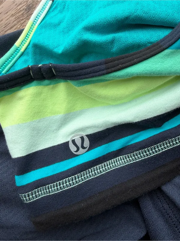 Lululemon No Limits Tank Y2K Inkwell Stripe Surge Size 4 - Image 5