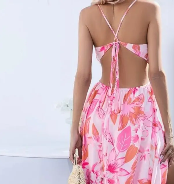 Floral maxi dress Pink Size XS - Image 2