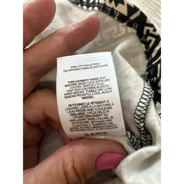 Express Black White Skater Dress Shorts Skort Aztec Geometric Boho Festival Y2K - Image 3