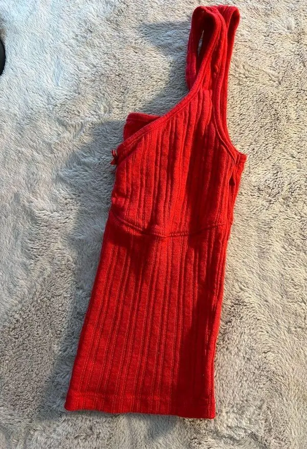 Aeropostale Women's Red Ribbed Knit Sleeveless Tank Top Standard Size S - Image 6