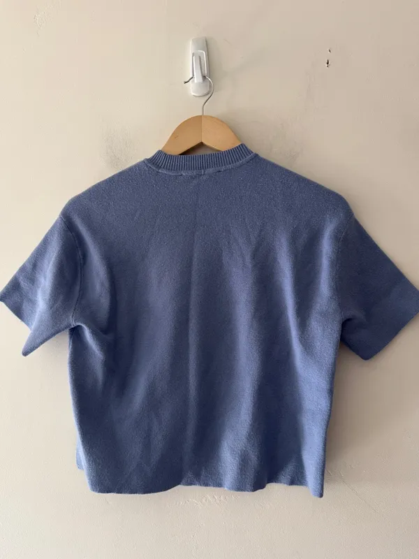 Abercrombie & Fitch‎ Blue Sweater Tee - Image 3