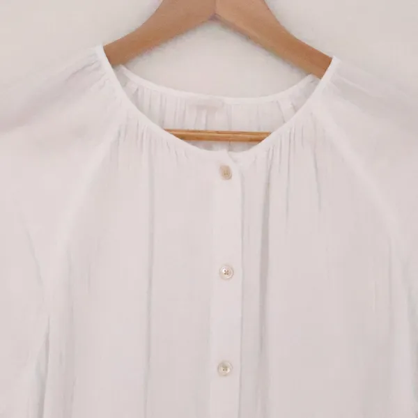 Wilfred Free Aritzia Sail Dress Swim Cover Womens 2XS White Organic Cotton Gauzy - Image 2