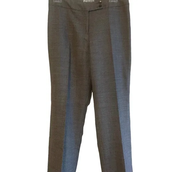Pendleton Savvy Stretch Wool Blend Black Micro Tweed Dress Pants Trouser‎ Sz 8 - Image 2