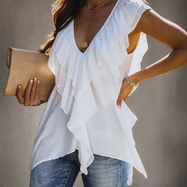 Open Back Ruffle Top - Image 3