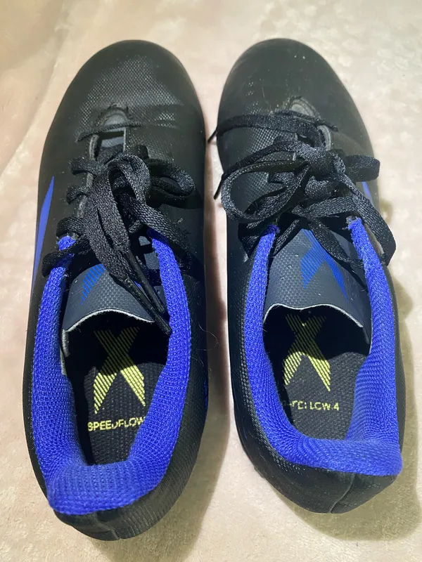 Adidas Boys X Speedflow Black Blue Soccer Indoor Football Cleats 5.5 - Image 6
