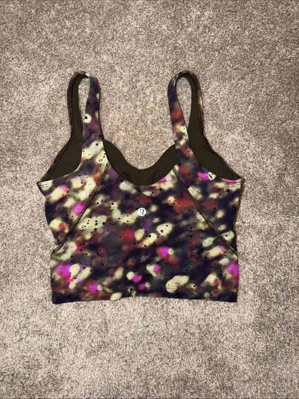 Lululemon Align Tank Top Soft Focus Splatter Green Multi - Size 4 - Image 4